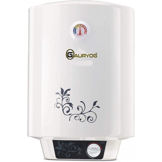 Gauryog Essentials New Shakti Glassline 15-Litres Geyser Storage Water Heater 4-Star (White)